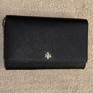 Black Tory Burch Chain Wallet
